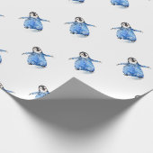 Niedlich Baby Penguin in Onsie Geschenkpapier (Ecke)