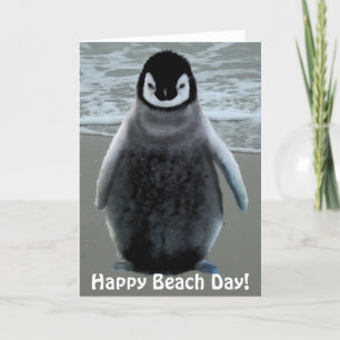 Niedlich Baby Penguin-lover Beach Funny Birthday C Karte