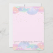 Niedlich Baby Penguin Pink Baby Dusche Einladung (Rückseite)