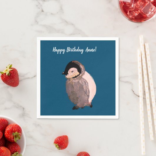 Niedlich Baby Penguin Serviette (Beispiel)