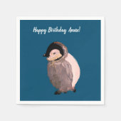 Niedlich Baby Penguin Serviette (Vorderseite)