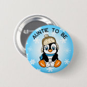 Niedlich Baby Penguin | Tasse als Babydusche Button (Vorne & Hinten)