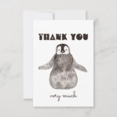 Niedlich Baby Penguin Vielen Dank  Dankeskarte (Vorderseite)