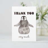 Niedlich Baby Penguin Vielen Dank Dankeskarte (Stehend Vorderseite)