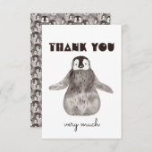 Niedlich Baby Penguin Vielen Dank  Dankeskarte (Vorne/Hinten)