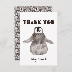 Niedlich Baby Penguin Vielen Dank  Dankeskarte