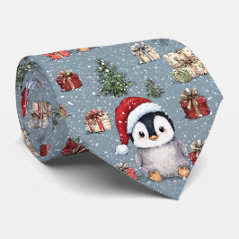 Niedlich Baby Penguin Weihnachten Krawatte