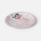 Niedlich Baby Penguin Winter ONEderland 1. Geburts Pappteller (Schrägansicht)