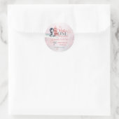 Niedlich Baby Penguin Winter ONEderland 1. Geburts Runder Aufkleber (Tasche)