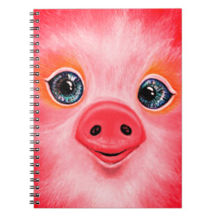Niedlich Baby Piggy Notebook - Lächeln - Malerei Notizblock
