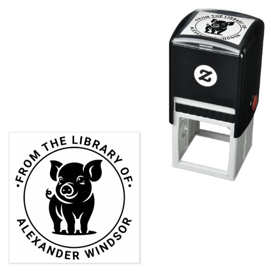 Niedlich Baby Ping Stehend #1 Round Library Book N Permastempel (Beispiel)