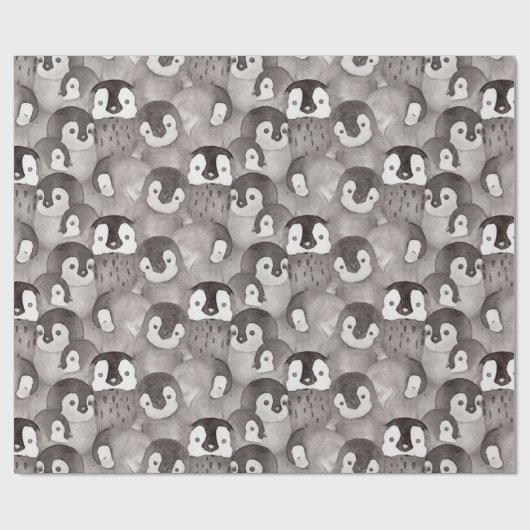 Niedlich Baby Pinguine Pattern Geschenkpapier (Flach)