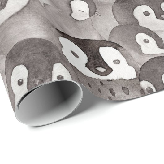 Niedlich Baby Pinguine Pattern Geschenkpapier (Rolleneckpunkt)
