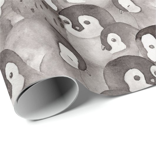 Niedlich Baby Pinguine Pattern Kids Geschenkpapier (Rolleneckpunkt)