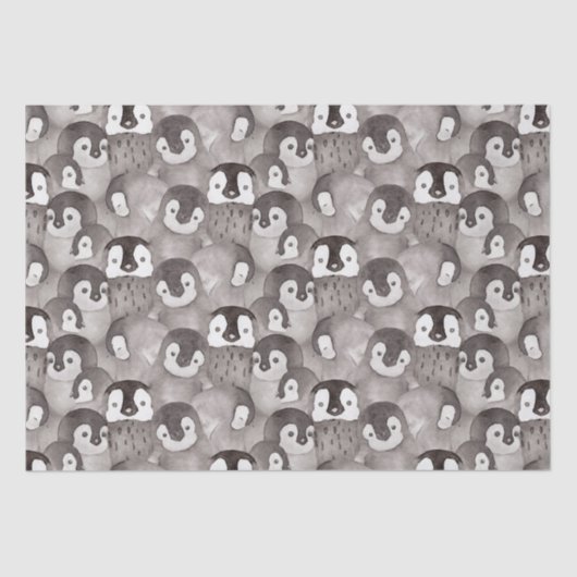 Niedlich Baby Pinguine Pattern Seidenpapier (Vorderseite)