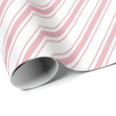 Niedlich Baby Pink Candy Cane Streifen Geschenkpapier (Rolleneckpunkt)