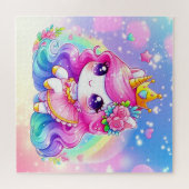 Niedlich Baby Rainbow Unicorn Puzzle (Horizontal)