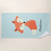 Niedlich Baby Red Fox Strandtuch (Vorderseite)