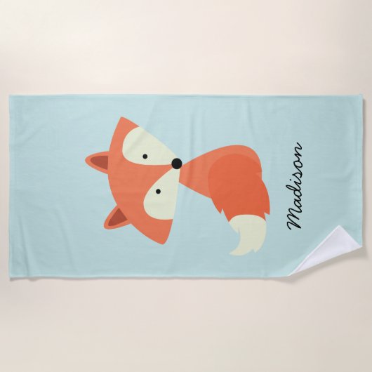 Niedlich Baby Red Fox Strandtuch (Vorderseite)
