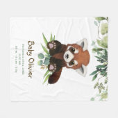 Niedlich Baby Red Panda Bear Eucalyptus Personalis Fleecedecke (Vorderseite (Horizontal))