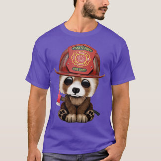 Niedlich Baby Red Panda Feuerwehrmann T-Shirt