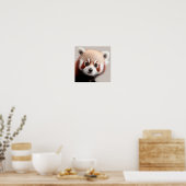 Niedlich Baby Red Panda Portrait | Platz 1:1 Poster (Küche)