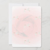 Niedlich Baby Rentier Blume Babydusche Einladung (Rückseite)