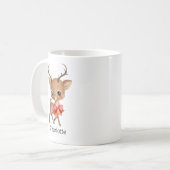 Niedlich Baby Rentier Personalisierte Weihnachtski Kaffeetasse (Vorderseite Links)