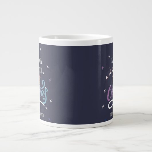 Niedlich Baby Rentier Weihnachten Jumbo-Tasse (Vorderseite)