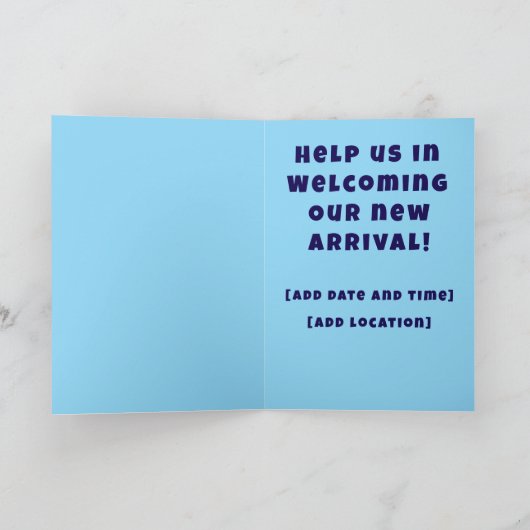 Niedlich Baby Reveal Boy Blue Baby Tiger (Innenseite)