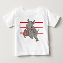 Niedlich Baby Rhino American Football Baby T - Shi