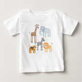 Niedlich Baby Safari Baby T-shirt (Vorderseite)