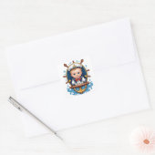 Niedlich Baby Sailor Quadratischer Aufkleber (Umschlag)