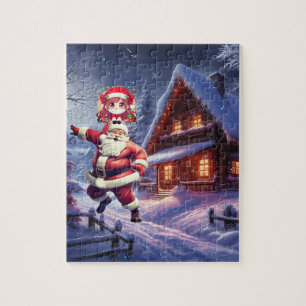Niedlich Baby Santa Claus Tanz Weihnachtsabend Puzzle