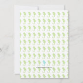 Niedlich Baby Seepferd Boy Baby Dusche Einladungen (Rückseite)