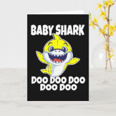 Niedlich Baby Shark Doo Doo Doo Doo Karte (Gelbe Blume)