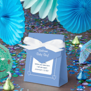 Niedlich Baby Showbibel Verse Blue Gastgeschenk Geschenkschachtel