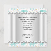 Niedlich Baby Shower Boy Blue cupcake Einladung (Rückseite)