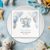 Niedlich Baby Shower Elephant Boy Balloons Serviette