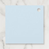 Niedlich Baby Shower Teddy Bear Blue Heart Balloon Geschenkanhänger (Rückseite)