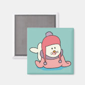 Niedlich Baby Siegel Cartoon Magnet (Vorderseite/Rückseite)