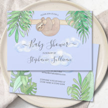 Niedlich Baby Sloth Blue Baby Dusche
