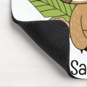 Niedlich Baby Sloth Individuelle Name Mousepad (Ecke)