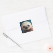 Niedlich Baby Sloth Quadratischer Aufkleber (Umschlag)