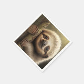Niedlich Baby Sloth Smiling Wildlife Nature Animal Serviette (Ecke)