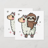 Niedlich Baby Sloth und Llama (Vorne/Hinten)