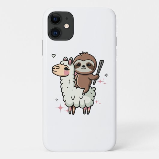Niedlich Baby Sloth und Llama Case-Mate iPhone Hülle (Rückseite)