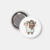 Niedlich Baby Sloth und Llama Magnet (Vorderseite/Rückseite)