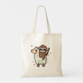 Niedlich Baby Sloth und Llama Tragetasche (Rückseite)