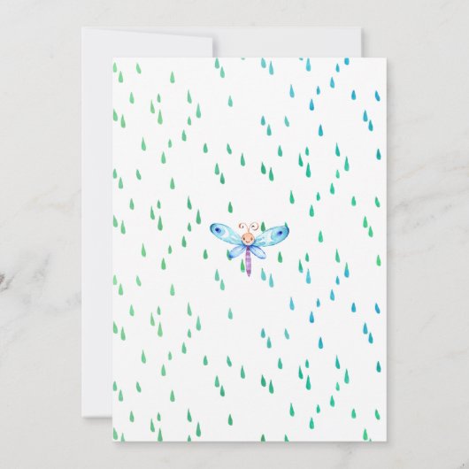 Niedlich Baby Sprinkle Dusche Einladung (Rückseite)